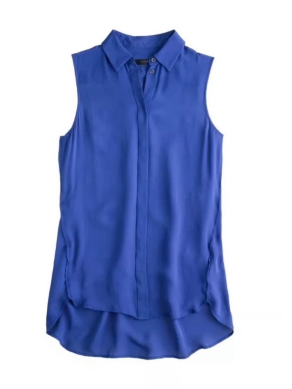 J. Crew Sleeveless Silk Button-Down Blouse